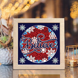 Believe In Christmas – Paper Cut Light Box File - Cricut File - 8x8 inches - LightBoxGoodMan - LightboxGoodman