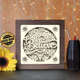 Believe In Christmas - Paper Cutting Light Box - LightBoxGoodman - LightboxGoodman