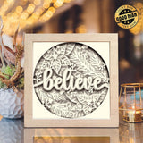 Believe In Spring – Paper Cut Light Box File - Cricut File - 20x20cm - LightBoxGoodMan - LightboxGoodman