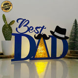 Best Dad Ever - Best Dad Papercut Lightbox File - 7x11.3" - Cricut File - LightBoxGoodMan - LightboxGoodman