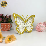 Best Mom - Butterfly Papercut Lightbox File - 6.6x9.2" - Cricut File - LightBoxGoodMan - LightboxGoodman