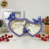 Best Mom - Double Heart Papercut Lightbox File - 7x10,6" - Cricut File - LightBoxGoodMan - LightboxGoodman