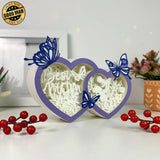 Best Mom - Double Heart Papercut Lightbox File - 7x10,6" - Cricut File - LightBoxGoodMan - LightboxGoodman