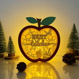 Best Teacher - Apple Papercut Lightbox File - 6.7x6.2" - Cricut File - LightBoxGoodMan - LightboxGoodman