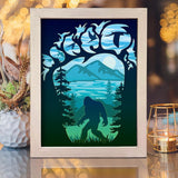 Big Foot – Paper Cut Light Box File - Cricut File - 8x10 inches - LightBoxGoodMan