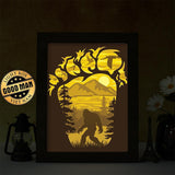 Big Foot – Paper Cut Light Box File - Cricut File - 8x10 inches - LightBoxGoodMan - LightboxGoodman