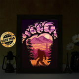 Big Foot – Paper Cut Light Box File - Cricut File - 8x10 inches - LightBoxGoodMan - LightboxGoodman