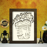 Big Foot – Paper Cut Light Box File - Cricut File - 8x10 inches - LightBoxGoodMan - LightboxGoodman