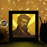 Billy Butcher Square - Paper Cutting Light Box - LightBoxGoodman - LightboxGoodman