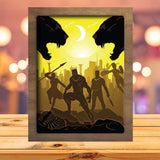 Black Panther 1 - 3D Paper Cutting Light Box