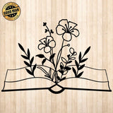 Book Wild Flowers - Cricut File - Svg, Png, Dxf, Eps - LightBoxGoodMan - LightboxGoodman