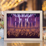 BTS Band 1 – Paper Cut Light Box File - Cricut File - 20x26cm - LightBoxGoodMan