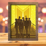 BTS BAND 1 - Paper Cutting Light Box - LightBoxGoodman - LightboxGoodman