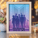 BTS BAND 2 – Paper Cut Light Box File - Cricut File - 20x26cm - LightBoxGoodMan