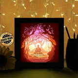 Buddha 1 Square - Paper Cutting Light Box - LightBoxGoodman - LightboxGoodman