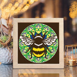 BumbleBee Mandala – Paper Cut Light Box File - Cricut File - 8x8 inches - LightBoxGoodMan