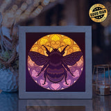 BumbleBee Mandala – Paper Cut Light Box File - Cricut File - 8x8 inches - LightBoxGoodMan - LightboxGoodman