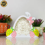 Bunny Easter 1 - Giant Easter Egg Papercut Lightbox File - Cricut File - 7,5x9,6 Inches - LightBoxGoodMan - LightboxGoodman