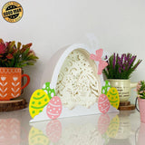 Bunny Easter 1 - Giant Easter Egg Papercut Lightbox File - Cricut File - 7,5x9,6 Inches - LightBoxGoodMan - LightboxGoodman