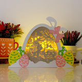 Bunny Easter 3 - Giant Easter Egg Papercut Lightbox File - Cricut File - 7,5x9,6 Inches - LightBoxGoodMan - LightboxGoodman