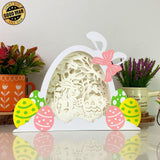 Bunny Easter 3 - Giant Easter Egg Papercut Lightbox File - Cricut File - 7,5x9,6 Inches - LightBoxGoodMan - LightboxGoodman