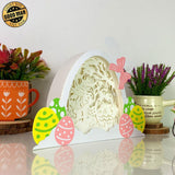 Bunny Easter 3 - Giant Easter Egg Papercut Lightbox File - Cricut File - 7,5x9,6 Inches - LightBoxGoodMan - LightboxGoodman