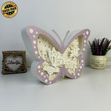 Butterfly - Butterfly Papercut Lightbox File - 6.6x9.2" - Cricut File - LightBoxGoodMan - LightboxGoodman