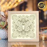 Butterfly Mandala 2 – Paper Cut Light Box File - Cricut File - 20x20cm - LightBoxGoodMan - LightboxGoodman