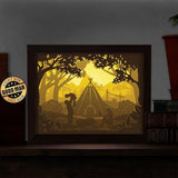 Camping 1 - Paper Cut Light Box File - Cricut File - 8x10 Inches - LightBoxGoodMan - LightboxGoodman