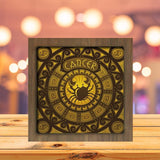 Cancer - 12 Zodiac - Paper Cutting Light Box - LightBoxGoodman