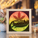 Cannabis– Paper Cut Light Box File - Cricut File - 20x20cm - LightBoxGoodMan - LightboxGoodman