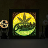 Cannabis– Paper Cut Light Box File - Cricut File - 20x20cm - LightBoxGoodMan - LightboxGoodman