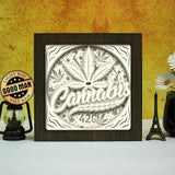 Cannabis– Paper Cut Light Box File - Cricut File - 20x20cm - LightBoxGoodMan - LightboxGoodman