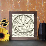 Cannabis - Paper Cutting Light Box - LightBoxGoodman - LightboxGoodman