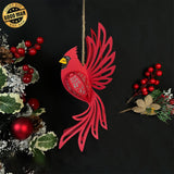 Cardinal Bird - 3D Cardinal Bird Lantern File - 11.5x5" - Cricut File - LightBoxGoodMan - LightboxGoodman