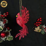 Cardinal Bird - 3D Cardinal Bird Lantern File - 11.5x5" - Cricut File - LightBoxGoodMan - LightboxGoodman