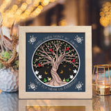 Cardinal Memorial Tree – Paper Cut Light Box File - Cricut File - 8x8 inches - LightBoxGoodMan