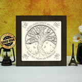 Cardinal Memorial Tree – Paper Cut Light Box File - Cricut File - 8x8 inches - LightBoxGoodMan - LightboxGoodman