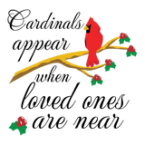 Cardinals Appear When Loved Ones Are Near - Cricut File - Svg, Png, Dxf, Eps - LightBoxGoodMan