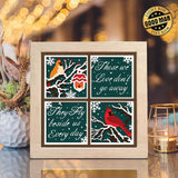 Cardinals Outside Window – Paper Cut Light Box File - Cricut File - 8x8 inches - LightBoxGoodMan - LightboxGoodman