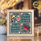 Cardinals Outside Window – Paper Cut Light Box File - Cricut File - 8x8 inches - LightBoxGoodMan - LightboxGoodman