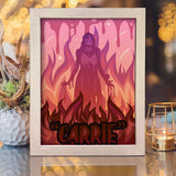 Carrie - Paper Cut Light Box File - Cricut File - 8x10 inches - LightBoxGoodMan