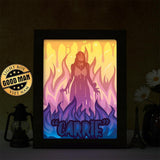 Carrie - Paper Cut Light Box File - Cricut File - 8x10 inches - LightBoxGoodMan - LightboxGoodman