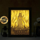 Carrie - Paper Cut Light Box File - Cricut File - 8x10 inches - LightBoxGoodMan - LightboxGoodman