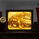 Cars 1 - Paper Cut Light Box File - Cricut File - 8x10 inches - LightBoxGoodMan - LightboxGoodman