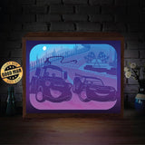 Cars 1 - Paper Cut Light Box File - Cricut File - 8x10 inches - LightBoxGoodMan - LightboxGoodman