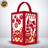 Cat Christmas - Paper Cut Lantern File - Cricut File - 10x16cm - LightBoxGoodMan - LightboxGoodman