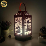 Cat Couple - Paper Cut Lantern File - Cricut File - 10x20cm - LightBoxGoodMan - LightboxGoodman