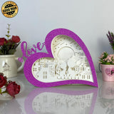 Cat Love - Love Heart Papercut Lightbox File - 5,6x7,5" - Cricut File - LightBoxGoodMan - LightboxGoodman