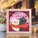 Cat Love – Paper Cut Light Box File - Cricut File - 8x8 Inches - LightBoxGoodMan